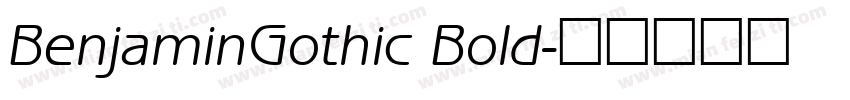 BenjaminGothic Bold字体转换